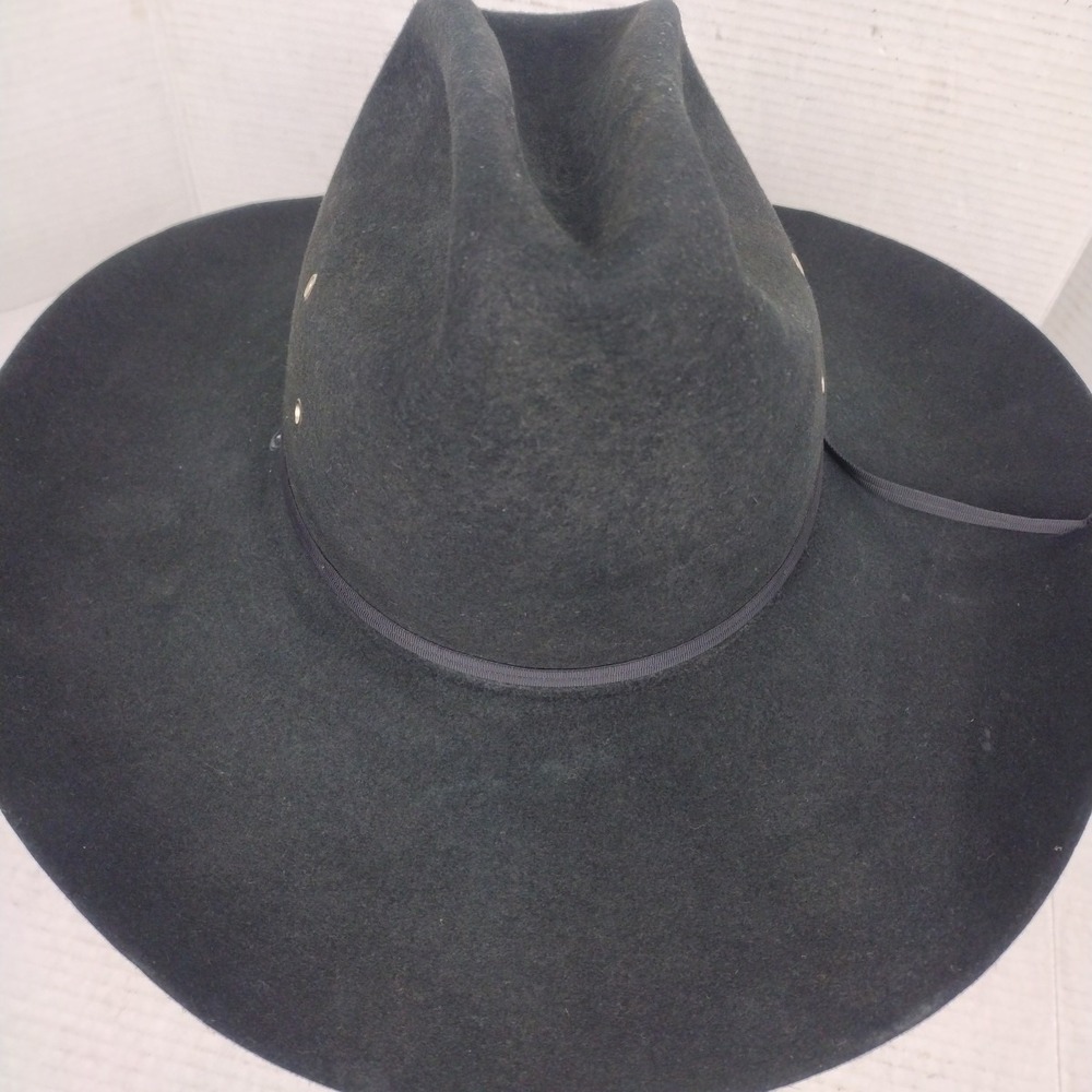 Resistol 4X Beaver Felt Cowboy Hat Black Self Conforming Made in USA Size 6 3/4 - Picture 2 of 13